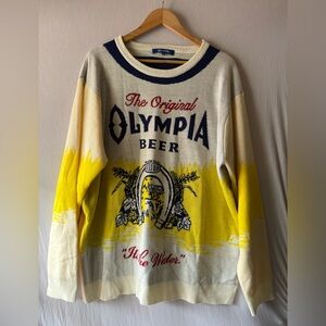 Men's Sweater - Yellow and Cream